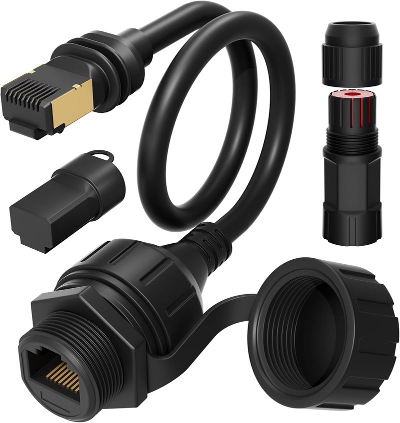 EAZUSE Starlink Ethernet Adapter Gen 3/Mini, Starlink Mini Cable Extension to RJ45 Coupler Waterproof Compatible with Starlink Gen 3 Dish and Router (1 Pack) - Image 1